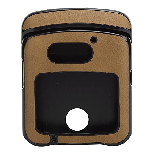 Coque Motorola Razr 5G Marron - Étui Antichoc en Cuir avec Clip