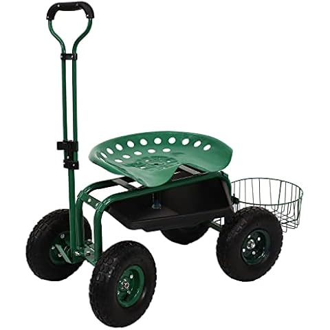 Sunnydaze Rolling Garden Stool Cover