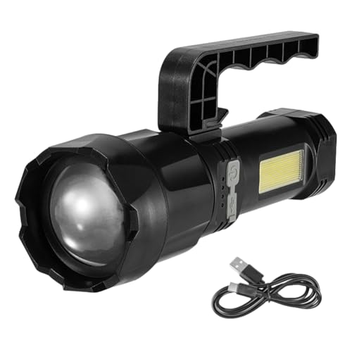 Linterna telescópica con zoom, luz de trabajo telescópica recargable de mano, mango desmontable, iluminación al aire libre, carga tipo C, equipo de camping para montañismo