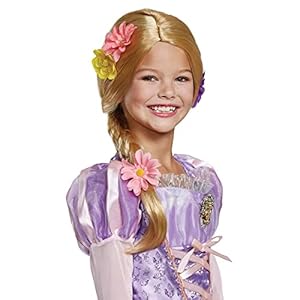 Disney Oficial – Peluca Rapunzel Niña, Trenza Rapunzel Niña, Disfraz Rapunzel Niña, Disfraz Princesa Rapunzel Niña, Peluca Trenzas Niña, Disfraz Carnaval Niña Tallas Unica