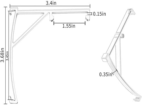 Miniatura 5 de 4 clips de plástico transparente para cenefa vertical, soportes de clip ciego para persianas, piezas de accesorios, 3.5 pulgadas