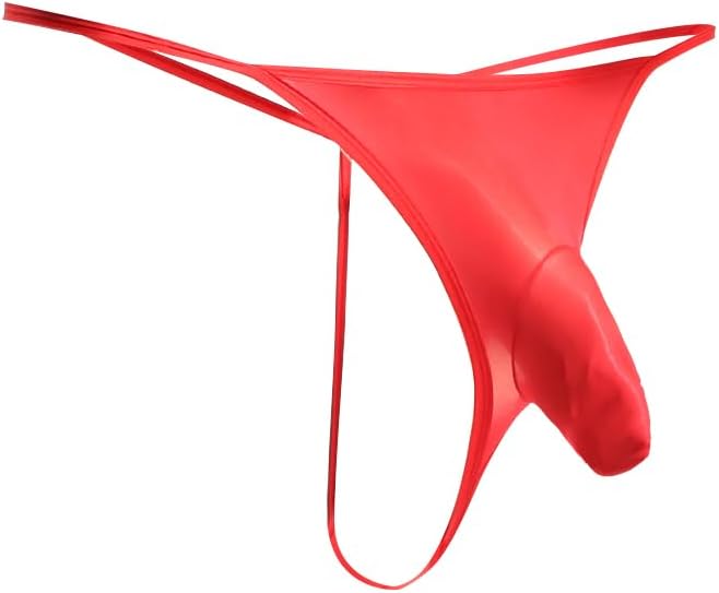Mens Ice Silk G-String Sexy T-back Briefs Shiny See-through Mesh T-Back Thong Underwear Size S-L