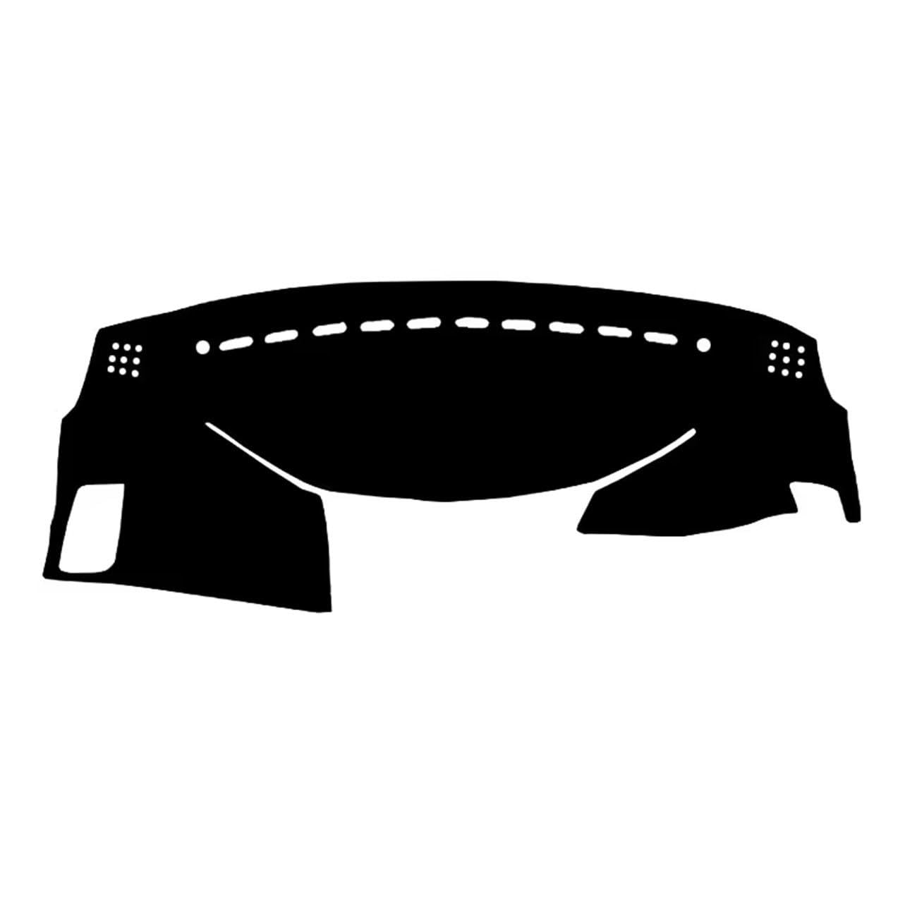 SSDDTJHXW Dash Cover Mat for SsangYong Rodius 2007-2018,Sun Protection Anti-Glare Non-Slip Dashboard Cover Mat,Black