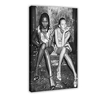 Poster Kate Moss Sur Toile 40x60 Cm - Décoration Murale Moderne Pour Salon Ou Chambre