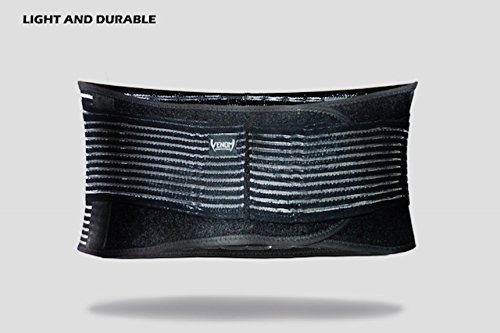 Venom Lumbar Back Brace Compression Belt - Elastic Support & Adjustable Dual Straps, Lower Back Pain, Spasm, Strain, Herniated Disc, Sciatica, Scoliosis, Disc Bulge, Lifting, Men, Women (Xl) #TOP2