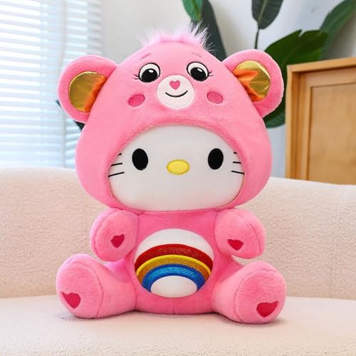 Image of Flufies Combo Valentines Teddy and Hello Kitty Plush Soft Toys - 25 cm Cat Toy as a Teddy Bear for Girls and Boys - Kawaii Stuff Doll for Kids Birthday - Anime Gifts for Fans