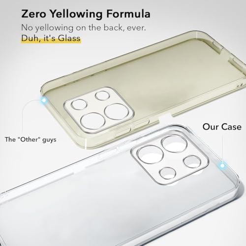 Image of DIZORO Compatible with Redmi Note 13 5G Back Cover Case Clear,[ Anti Yellow ][Military Grade Protection] Hard PC Back Cover Transparent