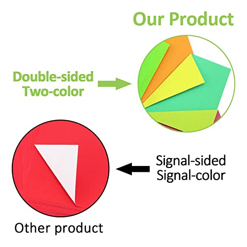 Origami Paper Double Sided Different Color, 8 Vivid Colors Kami Paper 6 Inch, Square Folding Paper Crafts, Origami Sheets For Beginners Adults Diy (72) #TOP3