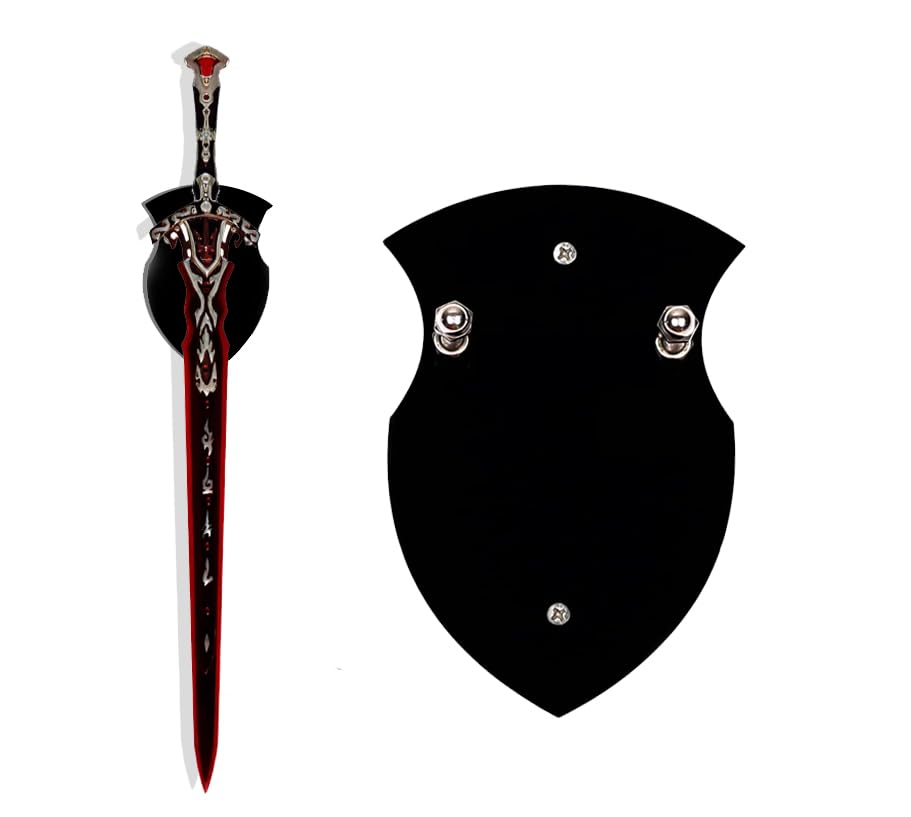 KAFENDA Sword Wall Mount Katana Display Hanger Plaque Acrylic Knights Shield Hanger Display Wall Hanger for Samurai Sword Display Katana Wall Mount