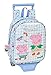 Safta Mochila Guardería con Carro Peppa Pig Urban Farmer, 220x100x270 mm, Azul Claro/Multicolor