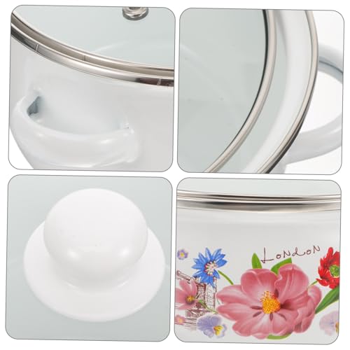 Casserole rétro émaillée fleurie UKCOCO pour sublimer vos soupes faites maison