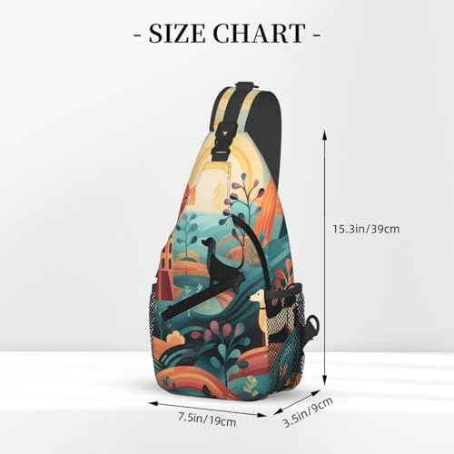 Bolso Pequeño Bandolera para Senderismo con Diseño de Teckel miniatura 3