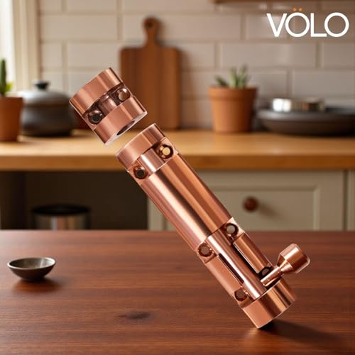 Image of VOLO Aluminium Tower Bolt with Stainless Steel Rod - Heavy Duty Door & Window Latch for Home and Office | Main Door Tower Bolt | Kundi /Chitakini | Pack of 2 Pieces (Rose Gold, 4 Inch)