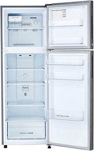 Image of Haier 258 L 3 Star ( 2019 ) Frost Free Double Door Refrigerator(HEF-25TDS, Dazzle Steel /Brushline silver, Convertible)