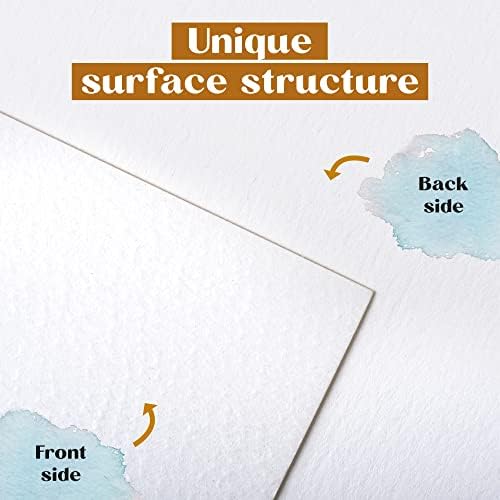 A5 Watercolor Paper 300g / White / 35 Sheets | Aquarelle pad Din A5 by Tritart