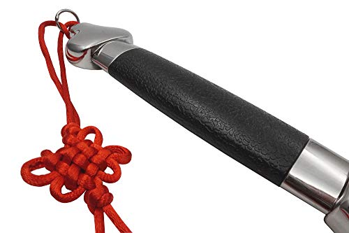 FancyWolf Retractable Sword Tai Chi Sword Magic Sword Blunted Sword Chinese Kung Fu Martial Arts Extendable Sword Exercises Performance (Stainless Steel)