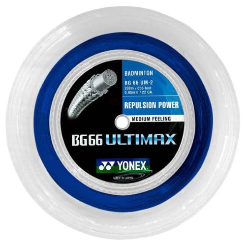 YONEX BG66 Ultimax Badminton String Reel for Racquets 200Meter / 656 feet (Pearl Navy)