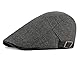 Rayson Hut Herren Schiebermütze Baskenmütze Cotton Flatcap Chirmmütze Einstellbar Gitterförmige (Grau)