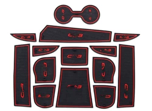 Coche Alfombrillas Antideslizantes de Goma para Mazda CX3 CX 3 CX-3 2015 2016 2017 2018 2019, Consola Central Portavasos Alfombrilla de almacenamiento accesorios de interior Cover