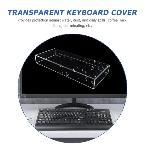 Funda de teclado acrílica transparente, protector desmontable resistente al polvo 7