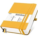 PAPIER 100GSM DE HAUTE QUALITÉ : Les cahiers à couverture rigide et à règles utilisent un papier 100GSM plus épais que le papier ordinaire, ce qui empêche l'encre de s'infiltrer. L'espacement des lignes est de 7 mm, il convient à la plupart des stylos à plume et peut être facilement posé à plat à 180° pour une écriture et une lecture confortables.