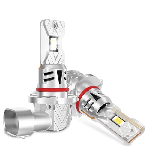 YPSNH HB3 LED, Conception Avec Ventilateur Silencieux 32000LM 6500K Lumière, Boîtier en Aluminium, 1:1 Taille Halogène, Plug and Play, Lot de 2 (HB3)