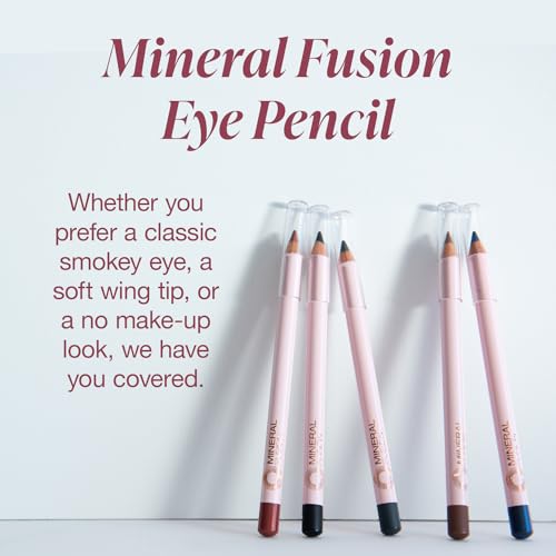 Mineral Fusion MF5000 Eye Pencil, Black Eyeliner With Soothing Chamomile, Meadowfoam & Vitamin E, Velvety Smooth, Hypoallergenic Eye Makeup To Line & Define thumb #1