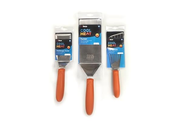 Winco 8" x 3" Cool Touch Handle Griddle Turner/Spatula for Burgers and Steaks by Winco - Image 3