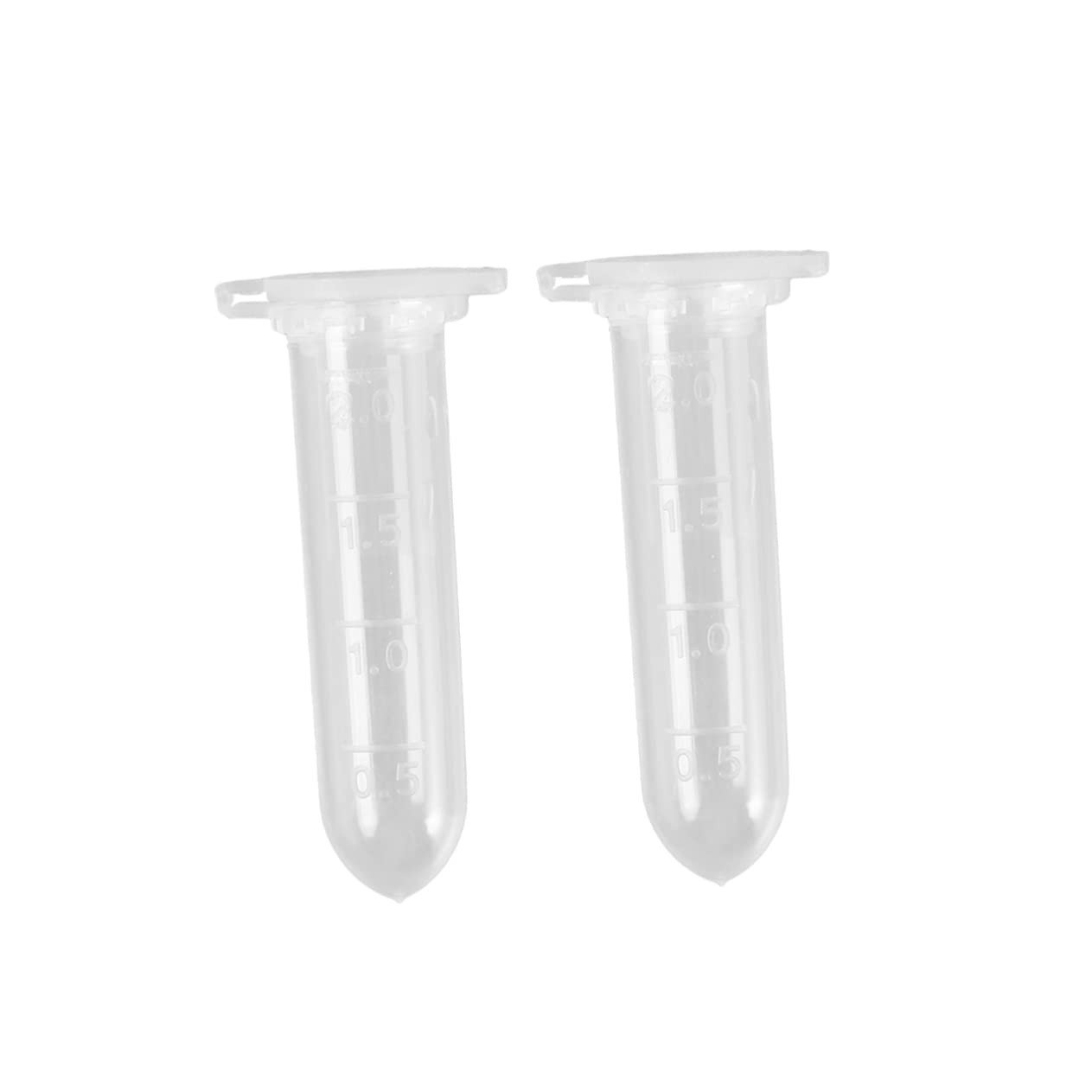 Ciieeo Tubo de Centrífuga 2ml con Tapa Ajustada y Escala Precisa, Base Redonda, Plástico white, 1000 Piezas para Uso en Laboratorio