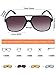 Frienda 4 Pairs Retro Sunglasses Vintage Large Frame Sunglasses 70s Unisex Glasses for Women Men (Vintage Color)
