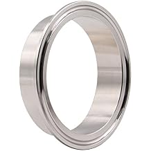 DERNORD Stainless Steel 304 Sanitary Fitting, Long Weld Clamp Ferrule FitsTri Clamp 76.5MM/3" Tube OD