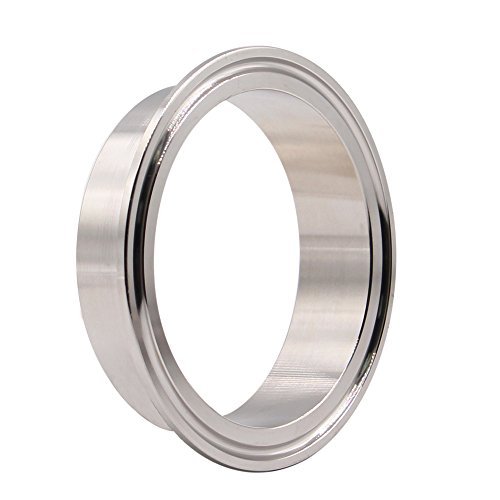 DERNORD Stainless Steel 304 Sanitary Fitting, Long Weld Clamp Ferrule FitsTri Clamp (76.5MM/3