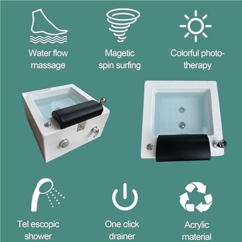 Pedicure Foot Spa, Bañera Portátil de Acrílico para Pies miniatura 5