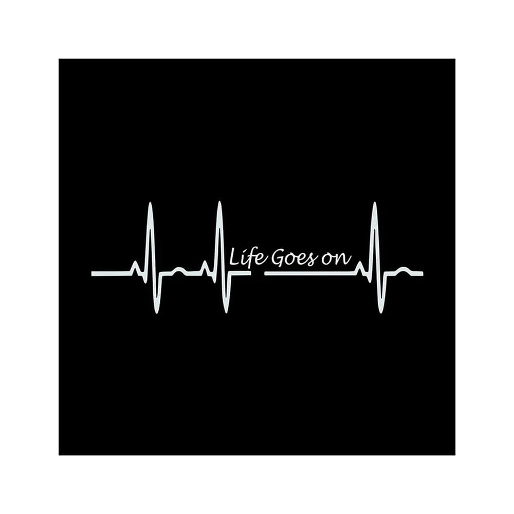 Auto Accessory Heart Beat Trackpad Life for Car Stickers Personality, Stylish, Products Decoration Exterior Parts PVC(White,25CM)