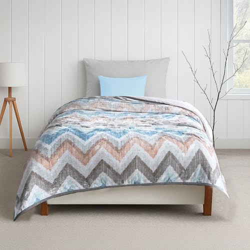 Image of MYTRIDENT Home Essential Flannel Printed Blanket for Winter Single Size (160 cm x 220 cm), 290 GSM, Mizuki