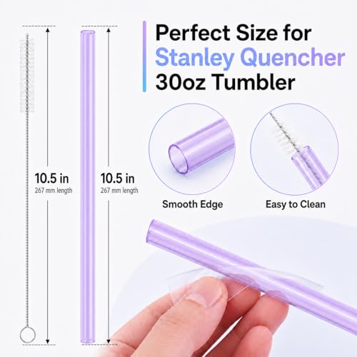 Image of Joshey Replacement Straws for Stanley Quencher 30oz Tumbler, 6 Pack