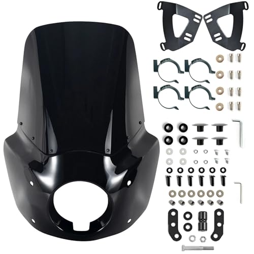 Carénage avant de moto Harley Low Rider S 2020-2024 noir fumé 15 pouces