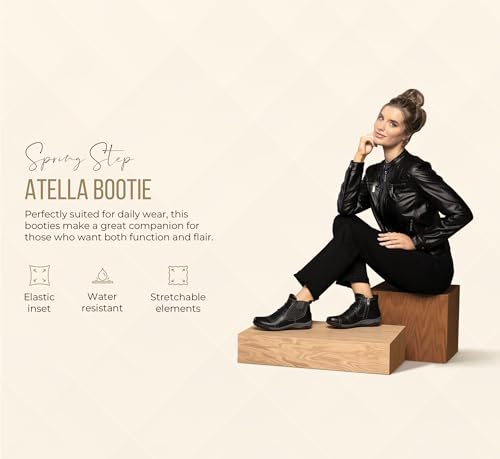 Spring Step Women’s Atella Bootie – Comfortable Low Heel Ankle Boot with Zipper Closure, Water Resistant, Shock Absorbent Sole, Vegan Friendly Everyday Use4
