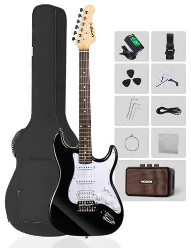 MOSEN Beginner Electric Guitar 39 inch Solid Body, HSS Pickup with Coil Split, Full Size Guitar...