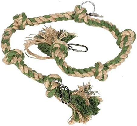 Bird perch with rope bridge – Which one will transform your pet's playtime? 4 Happy Pet Nature First Rope Bridge Perch for Birds, 100cm