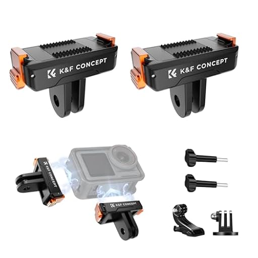 K&F CONCEPT Pack de 2 Soportes Magnéticos de Liberación Rápida Compatible con dji Osmo Action 5 PRO/4/3, con Hebilla de 1/4" y Compatible con Accesorios dji Osmo 360 | Ya disponible en tu tienda friki favorita! En mundofriki.es!