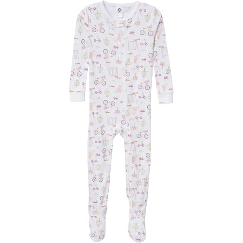 Image of Gerber Baby Girls 2-Pack Footed Pajamas