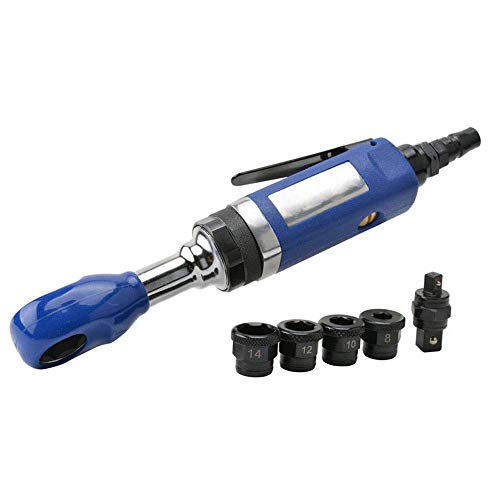 JF-XUAN Pneumatic Riveter Nut Portable Practica Pneumatic Perforated Air Ratchet Wrench, Hand-held Pneumatic Socket Wrench, Angular Pneumatic Wrench Hand Tools Industrial