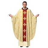 BPURB Clergé Romain Prêtre Célébrant Baptême Chasuble Vêtements Église Catholique Père Messe Vêtements Robe