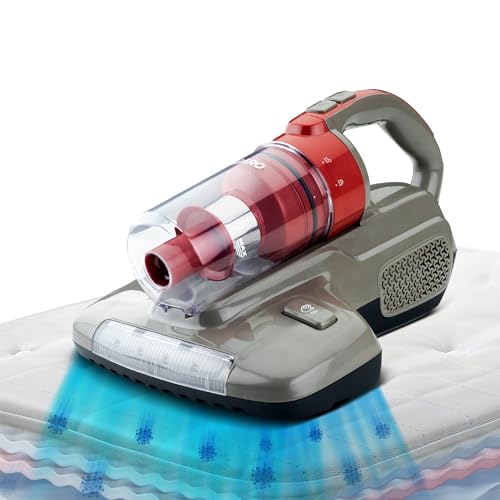 AGARO Grand Bed Vacuum Cleaner, Mite Remover, Cyclonic Technology for Dust Collection, UV Light Sterilization, 12kPa Suction Power, Suitable for Bed, Sofa, Pillow & Other Fabric Surfaces, Grey & Black view 1