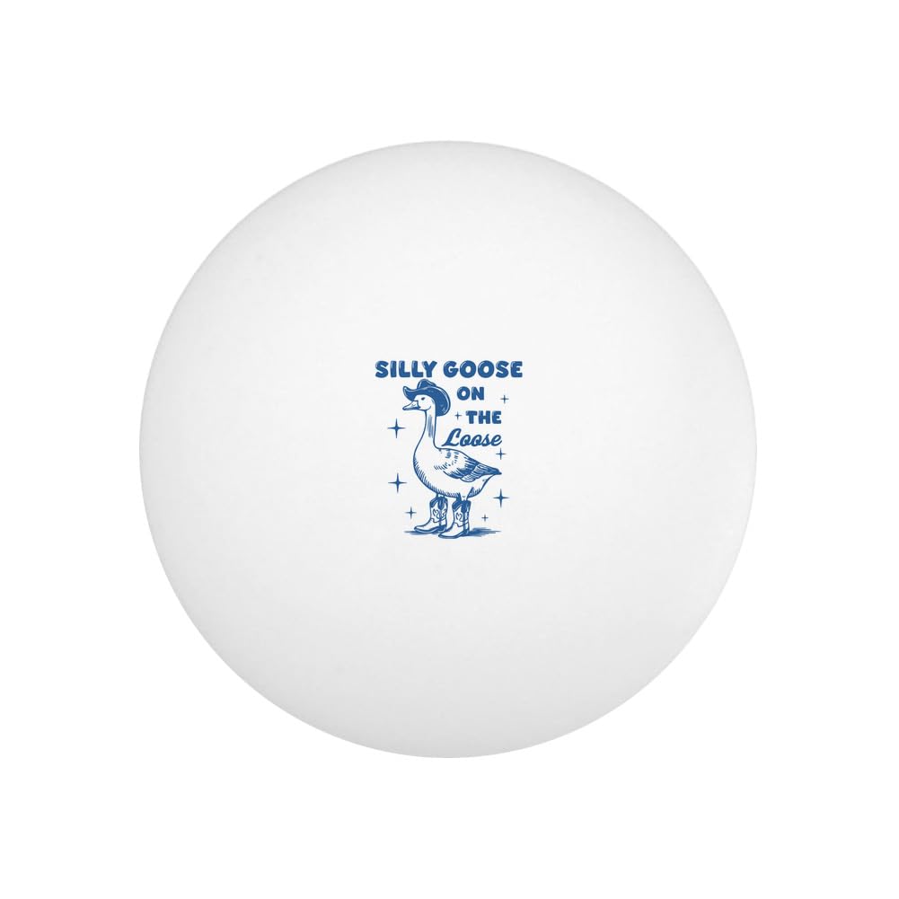 GRAPHICS & MORE Silly Goose on the Loose Novelty Table Tennis Ping Pong Ball 12 Pack with Storage Bag