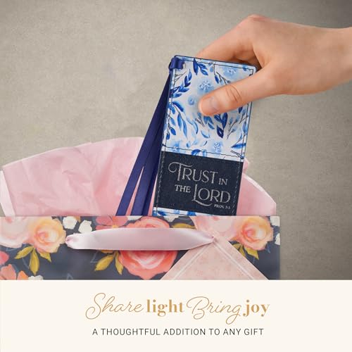 Image of Christian Art Gifts Faux Leather Scripture Bookmark: Trust in the Lord