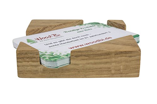 Preisvergleich Produktbild Visitenkartenbox aus Holz / Visitenkartenhalter aus Holz / Visitenkartenständer / Original von WOODBI® (Akazie)