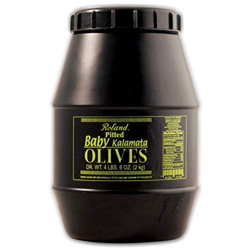 Roland Foods Whole Pitted Kalamata Olives from Greece, 4 Lbs 6 Oz