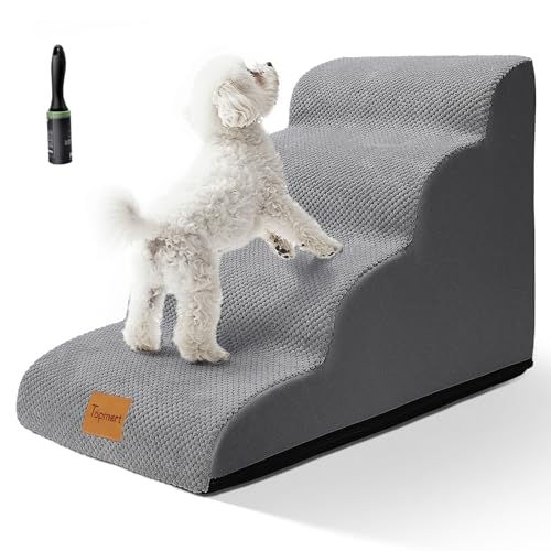 Topmart-Dog-Stairs-for-Small-Dogs-4-Step-197H-Dog-Steps-for-High-Beds-Couches-with-All-Round-Waterproof-Cover-Non-Slip-Sturdy-Dog-Ramp-for-Old-Cats-Injured-Pet - Cucciolini Doodles Topmart-Dog-Stairs-for-Small-Dogs-4-Step-197H-Dog-Steps-for-High-Beds-Couches-with-All-Round-Waterproof-Cover-Non-Slip-Sturdy-Dog-Ramp-for-Old-Cats-Injured-Pet